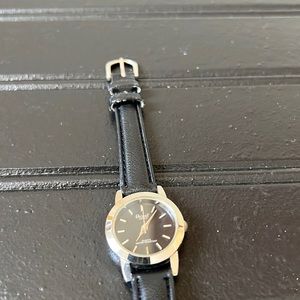 Acuet Japan Black Leather Watch